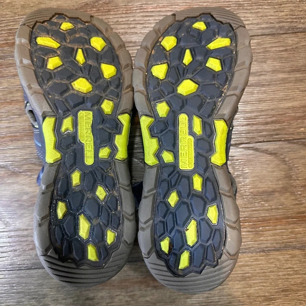Merrell Hydro‎ 4M US 3 UK 35 EU Kids Waterproof Sport Sandals Blue Green